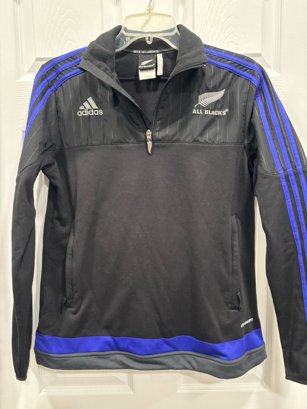 Adidas New Zealand All Blacks Rugby Union 1/4 Pullover
